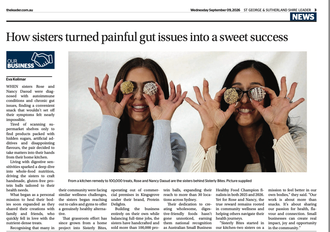 From our kitchen to the front page: Sisterly Bites in The Leader