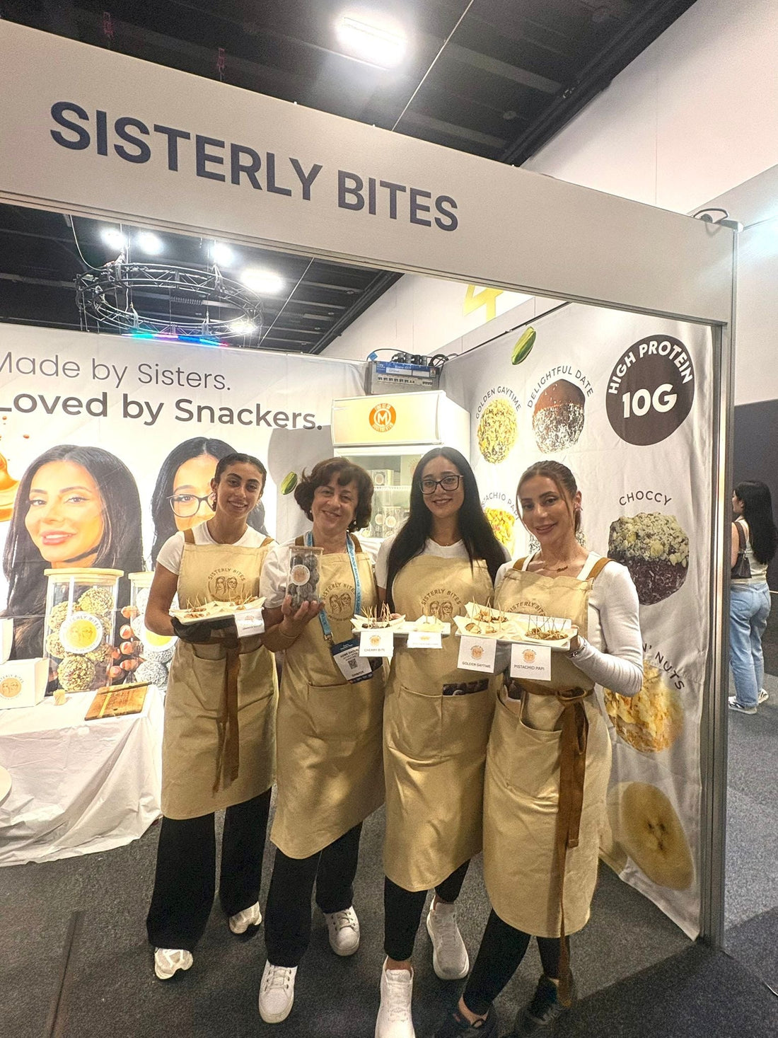 Nancy and Rose from Sisterly Bites at their stand at the Food and Hospitality Expo, ICC Sydney, May 2026