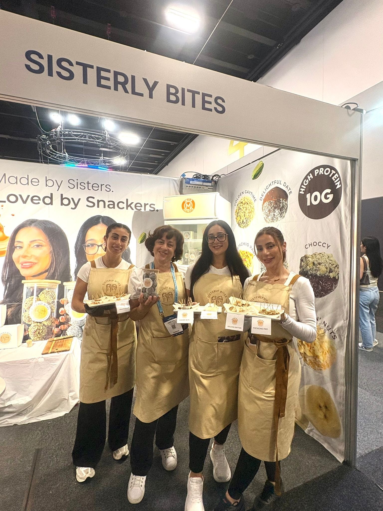 Nancy and Rose from Sisterly Bites at their stand at the Food and Hospitality Expo, ICC Sydney, May 2026