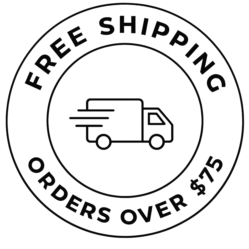 free shipping on orders over $75 logo